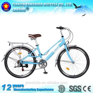 26 Inch High Quality Alloy City Bike 7 Speed with Double Alloy V Brake