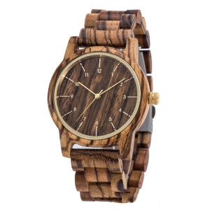 Zebra Wood Wrist Watch Wholesale ODM Wood Watches