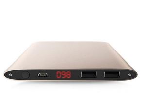 2016 Flashlight Dual USB Slim Portable Power Bank 10000mah Mobile Power Bank