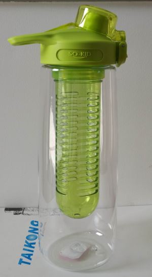 Auto Spout Tritan Water Bottle with Fruit Infuser BPA Free