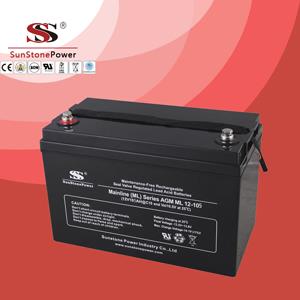 12V 105Ah ML AGM Maintenance Free Rechargeable Lead Acid Deep Cycle UPS Battery