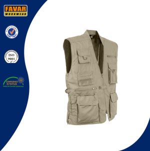Custom Mens Cotton Work Utility Cargo Safety Vest with Pockets
