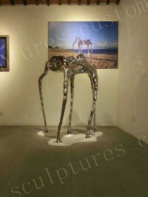 Large Abstract Amazing Stainless Steel Sculpture for Gallery Display