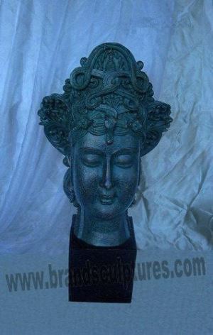 Outer Brass Head Buddha Sculpture as Garden Statues