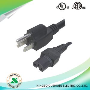 NEMA 5-15P US Plug to IEC 60320 C15 Power Cord OS-3/ST3-H