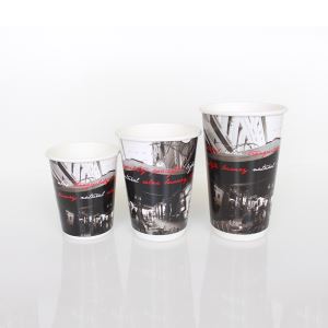 Disposable double wall paper coffee cups