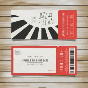 Newest Thermal Jazz Concert Ticket OEM Customized Cheap