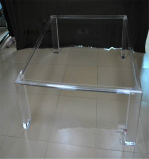 New Arrival Modern Design Clear Square Perspex Coffee Table