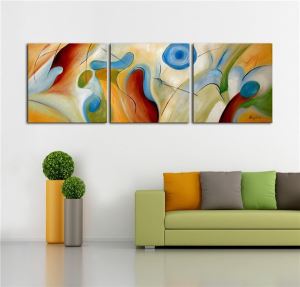 100% Handmade Abstract Oil Art Wall Paintings Gallery Wrapped for Your House