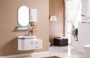 New European Fashion Upscale PVC Bathroom Cabinet Modern Bathroom Sanitary Ware Integral Bathroom Combination