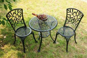 Outdoor Furniture Bamboo Design Patio 3 Pieces Bistro Set Garden Furniture Metal Bistro Set Patio Bistro Chairs