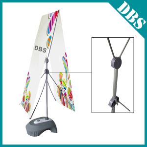 Adjustable Double Sided X Banner Stands with Water Filled Base