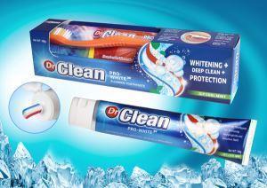 Dr. Clean Fluoride Whitening Toothpaste With Toothbrush