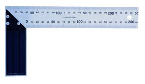 Aluminum Alloy Handle Steel Square Ruler ,Can Do 25CM-40CM,Any Layout for Example, Metric, Inch and Metric Inch