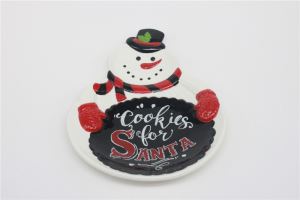 Christmas-themed Snowman Shape Ceramic Platters