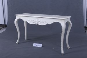 White Distressed Console Table