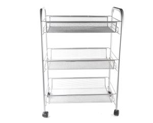 3 Slip Drawer Mesh Movable Rolling File Document Storage Cart Containers