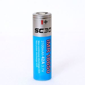 High Discharge Sky Blue SC30 18650 2100mAh 30Amp 3.7V Box Mod Battery Battery