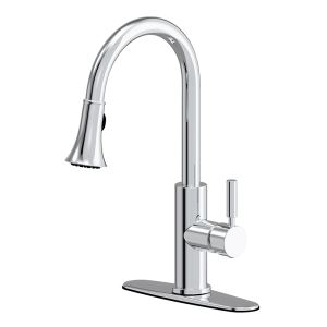 Utility Chrome Polished Single Handle Pull Down Kitchen Faucets with sprayer