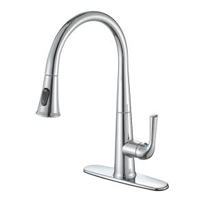 Production Single Handle Pull Down Swivel Spout Sprayer Kitchen Faucet in Chrome