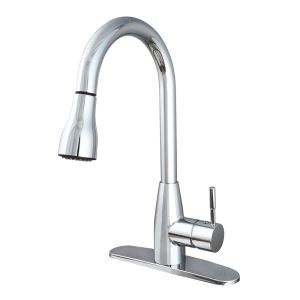CUPC Modern Pull Down Faucets for Kitchen Sink stainless steel two handle