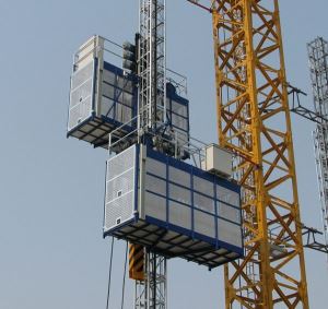 SC100 CE Approved Single Cage Fixed Speed Construction Lift Manufacturer