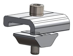 Extruded Aluminum Clamp Rail Connector for Solar Module