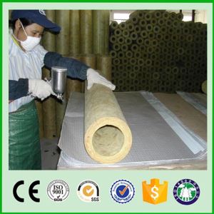 High Temperature High Density Non-combustible with without Aluminium Foil or Jacket Rock Wool Mineral Wool Pipes
