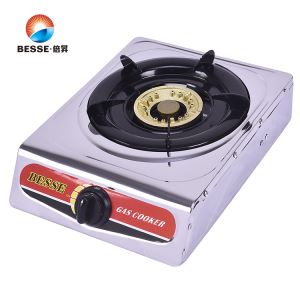0.3mm Thickness Stainless Steel Panel Cast Iron Single Burner Gas Stove
