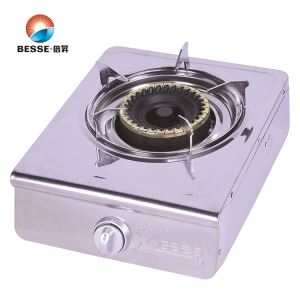 Popular Stainless Steel Gas Cooker Model with Cast Iron Single Burner