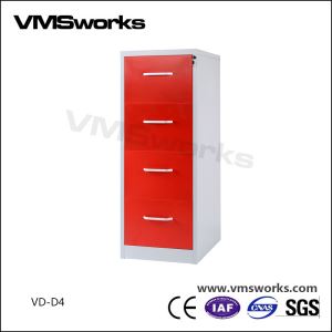 High Quality Aluminium Alloy Handle 4 Drawer Vertical Office Filing Cabinets
