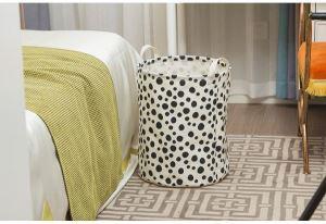 Fashion and Popular Canvas Fabric Storage Basket with Handles
