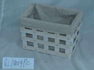 Natural Wood Chip Laundry Hamper Home Wicker Laundry Hamper