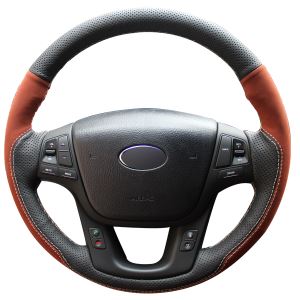 Brown Steering Wheel Cover For Kia Sorento 2009-2014 Kia Cadenza K7 2011-2015