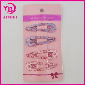The Popular Transfer Printing Hair Snap Clips for Lady