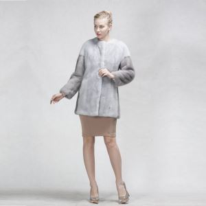 Grey Mink Coat for Women