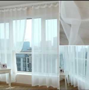 Solid Color Voile Curtain