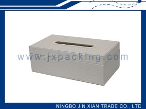 High Grade Leather Woven Paper Tissue Box Storage Box