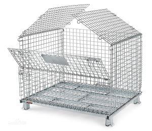 Lockable Warehouse Folding Storage Cage with Covers