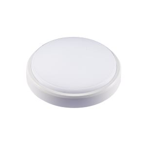 Circular LED moistureproof Light Flush Mount White and Black Natural Ligthing Moistureproof IP54 Cover in Bathroom 12W