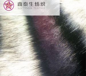 Hot Sale China Wholesale Price High-pile White, Black and Purple Three Color Striped Jacquard Plush