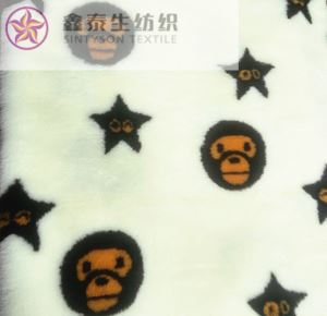 25% Polyester 75%Acrylic Wholesale Price Monkey and Star Pattern High-pile Jacquard Plush
