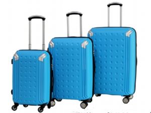 Fashion Wrap Angle Luggage Double Wheels Zipper PP Hard Case