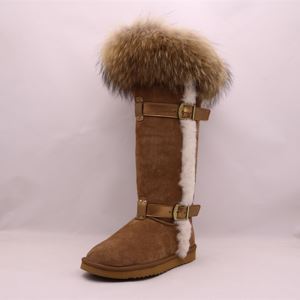 Winter Genuine Leather Fashionable and Beautiful Cheap Women Snow Boots Shoes