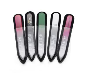 Custom Nail File 9CM/3.5INCH Professional Personalized Crystal Glass Nail File Manicure Art Wholesales