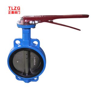 D71X High Quality Handlever Rubber Lined Soft Seal Wafer Butterfly Valve