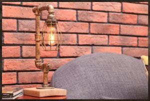 Latest Hot Sale Interesting Nostalgic Hotel Interior Room Waterpipe Table Lamps Bed-Lighting with Cage #BT16-0702