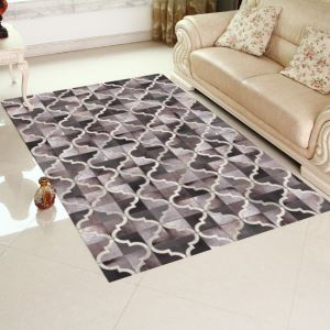 Home Decorative Anti Slip Patterned Area Rug Eco Friendly