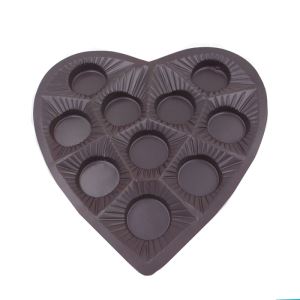 Chocolate Disposable Blister Insert Tray Packaging for Tin Box Food Grade PET Brown with Customized Shape Design