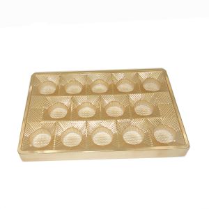 Blister Cookie Tray Packaging 2016 Exported Standard PVC Gold Color with Customized LOGO